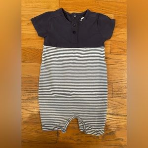 Monica + Andy Organic Cotton Romper Blue Size 12-18 Months